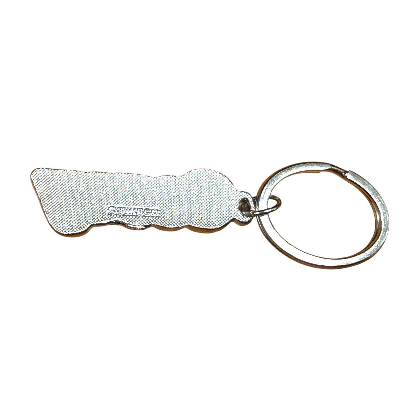 Red Metal Name Keychain Corey