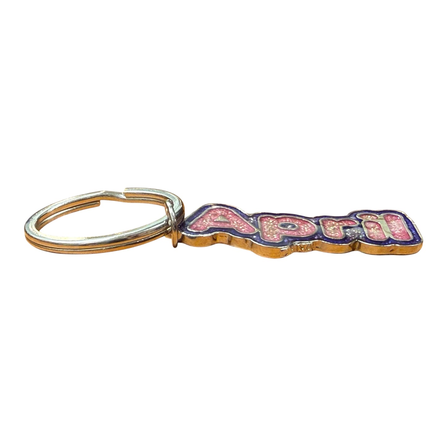 Colourful Name Keychain April