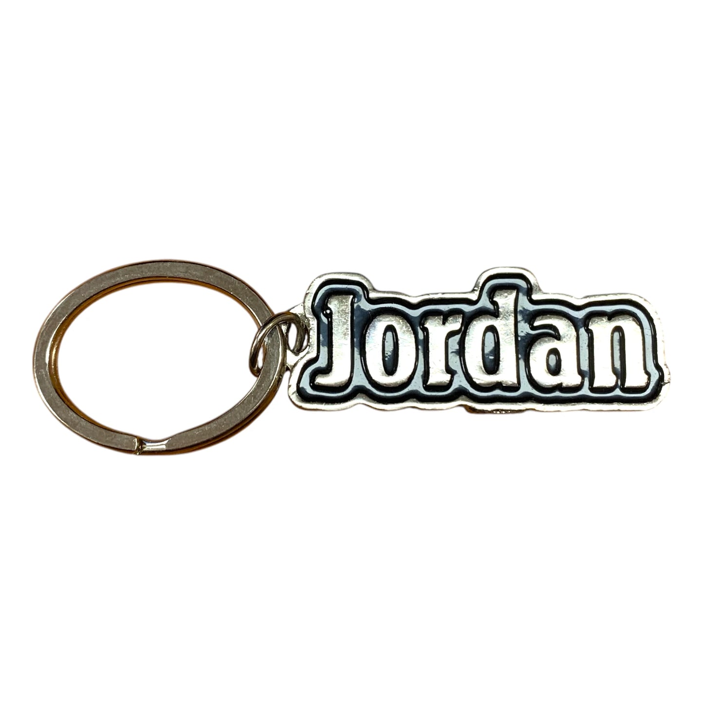 Metal Name Keychain Jordan (Black)