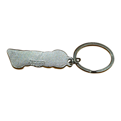 Navy Metal Name Keychain Corey