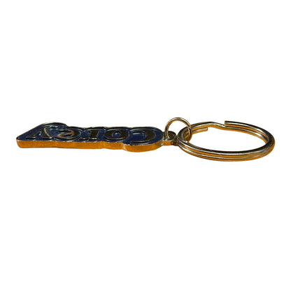 Navy Metal Name Keychain Corey