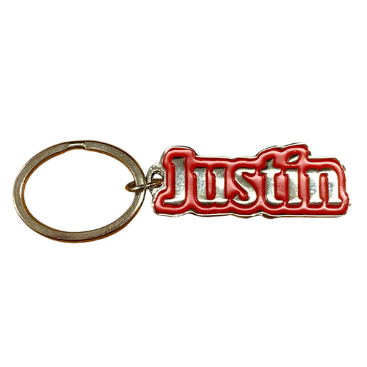 Metal Name Keychain Justin
