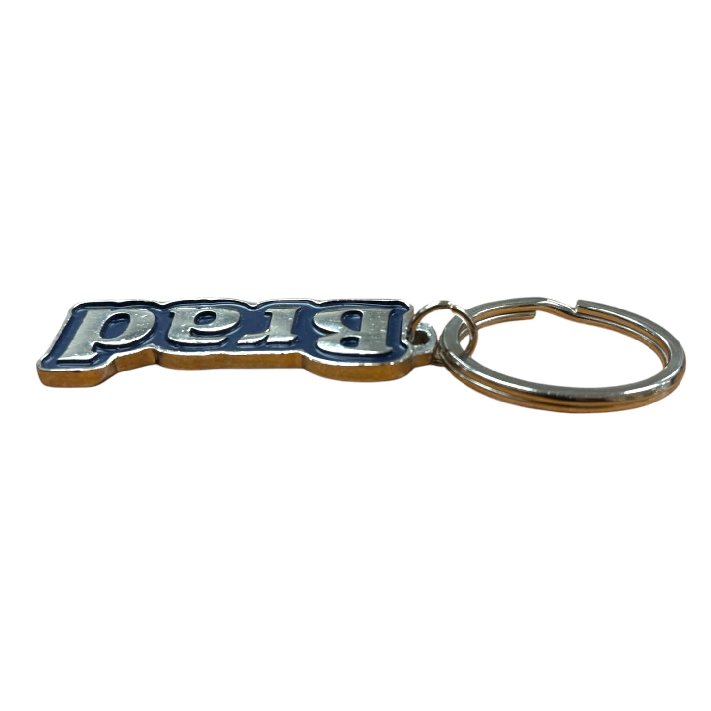 Navy Metal Name Keychain Brad