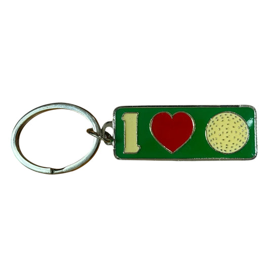 Metal Keychain I 💗 Golf