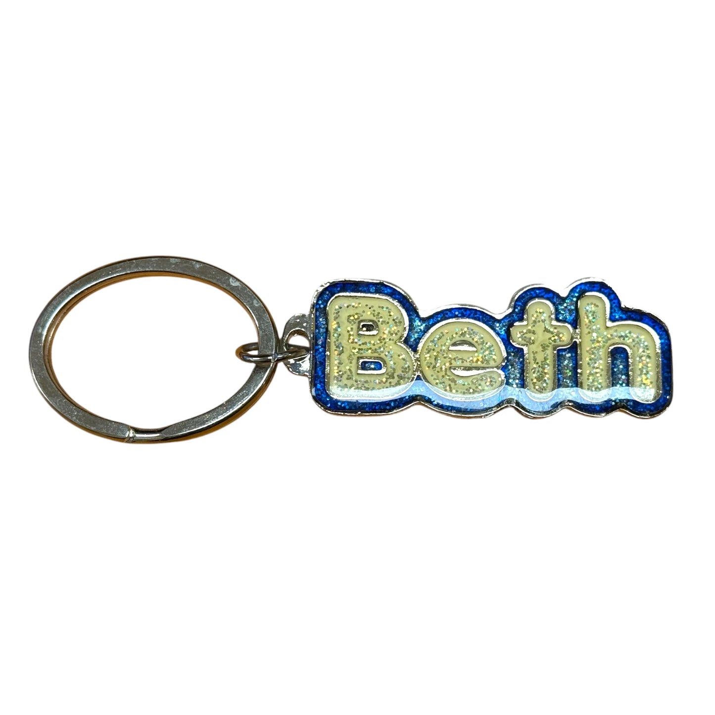 Colourful Name Keychain Beth (Blue)