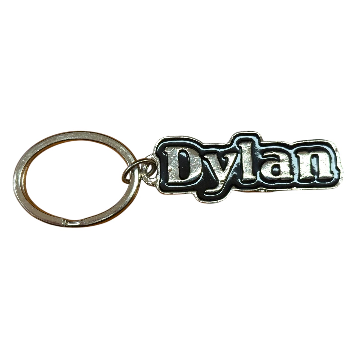 Metal Name Keychain Dylan (Black)