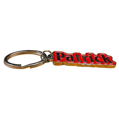 Metal Name Keychain Patrick (Red)