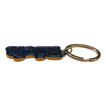 Metal Name Keychain Rich (Navy)
