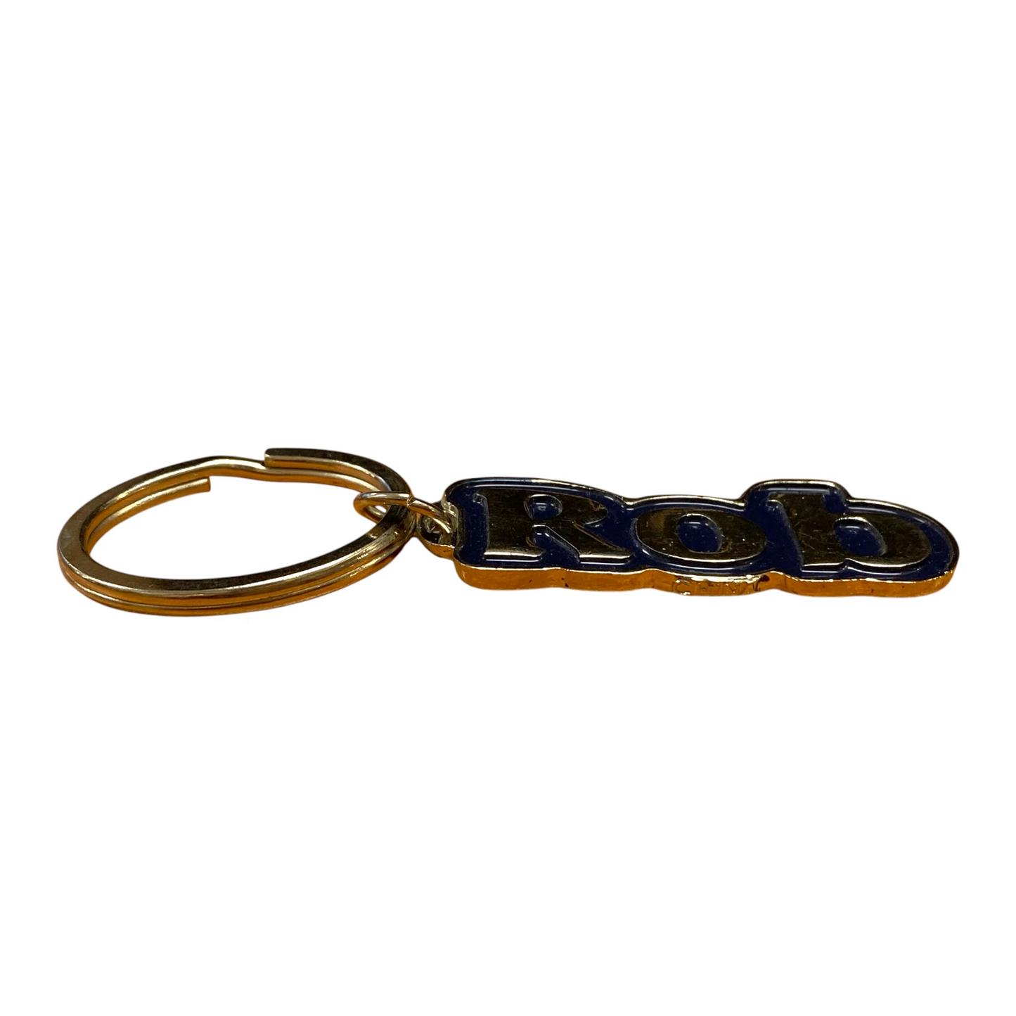 Metal Name Keychain Rob (Navy)