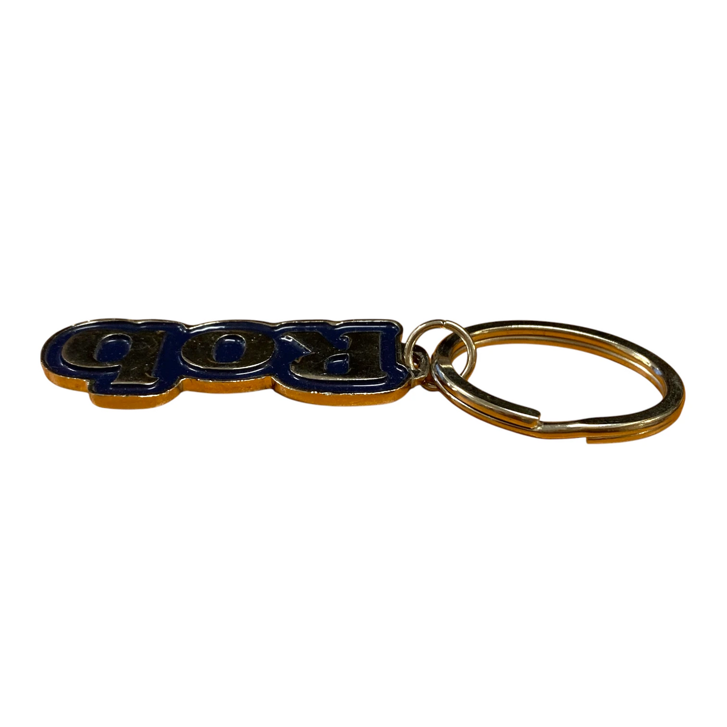 Metal Name Keychain Rob (Navy)