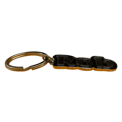 Metal Name Keychain Rob (Black)