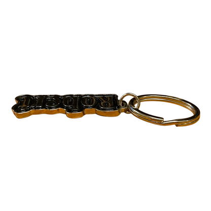 Metal Name Keychain Robert (Black)
