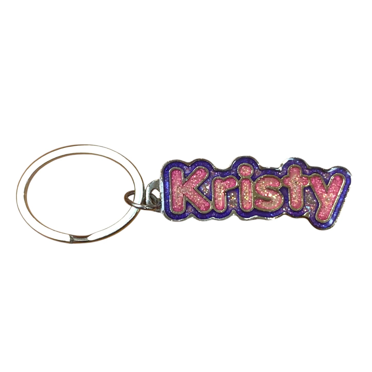 Colourful Name Keychain Kristy (Pink)