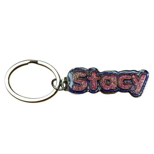 Colourful Name Keychain Stacy
