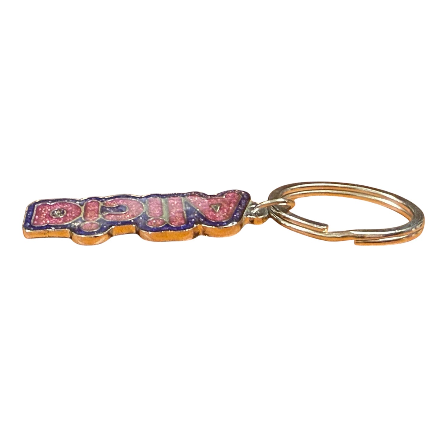 Colourful Name Keychain Alicia (Pink)