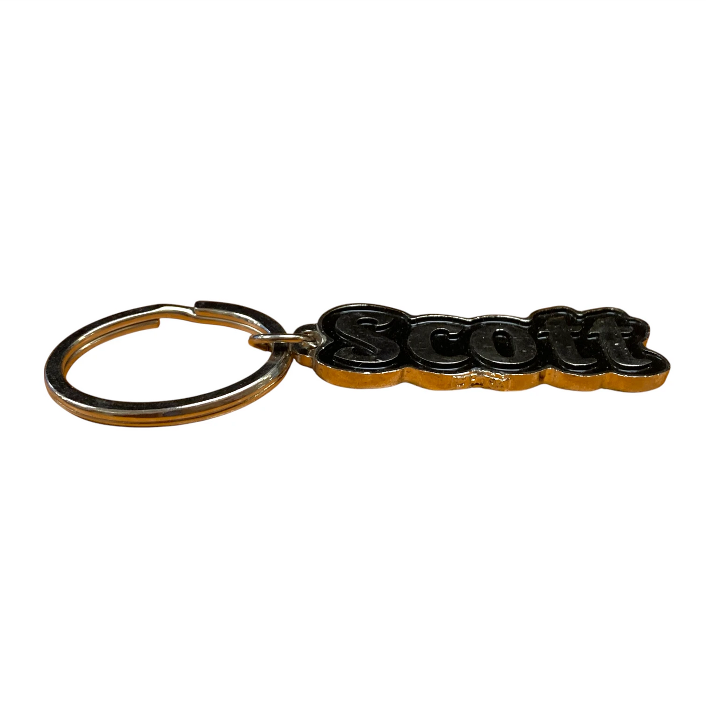 Metal Name Keychain Scott (Black)