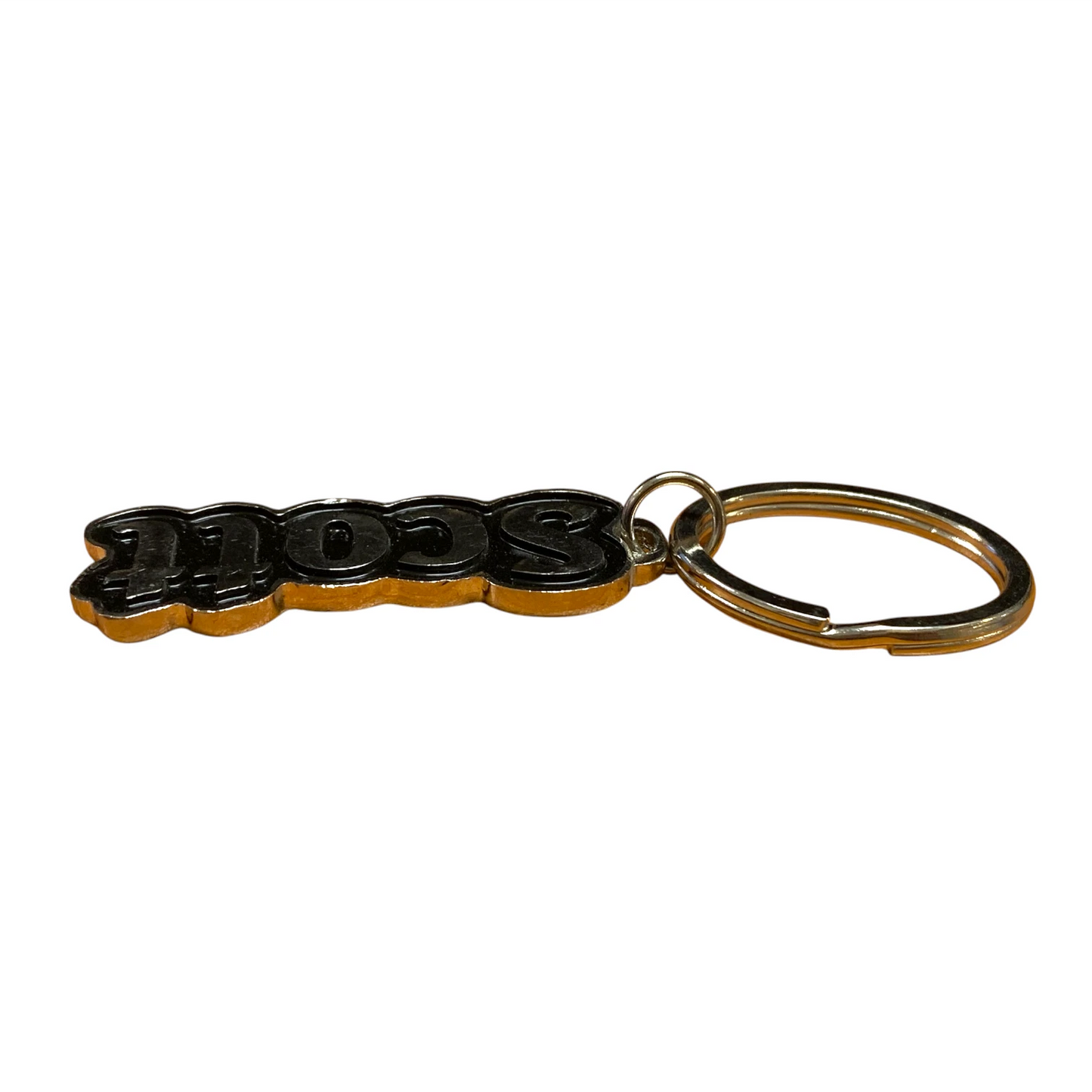 Metal Name Keychain Scott (Black)