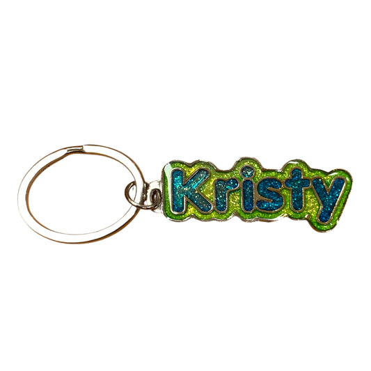Colourful Name Keychain Kristy (Green)