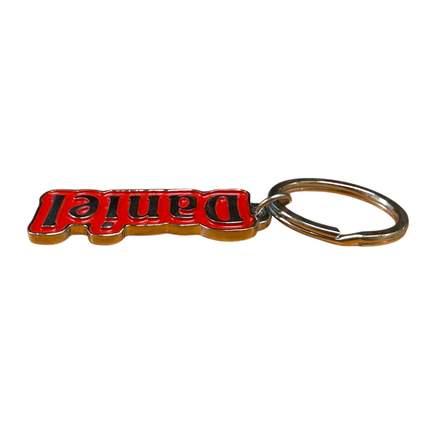 Metal Name Keychain Daniel (Red)