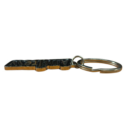 Black Metal Name Keychain Andrew