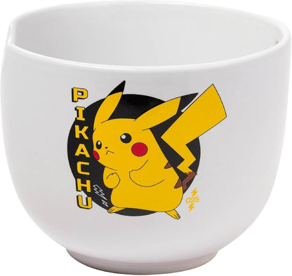 Pikachu Ceramic Ramen Noodle Rice Bowl with Chopsticks