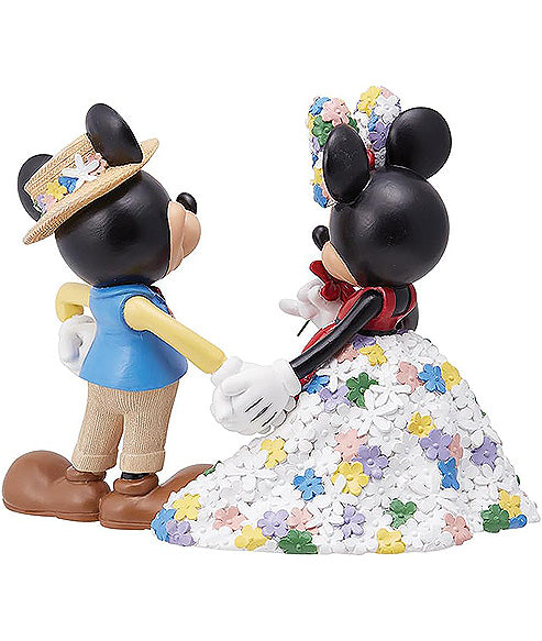 Mickey and Minnie Mouse Holding Hands Figurine