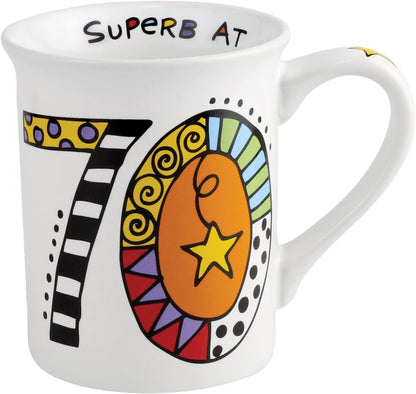 Cuppa Doodles Birthday Fantastic at 70 Mug
