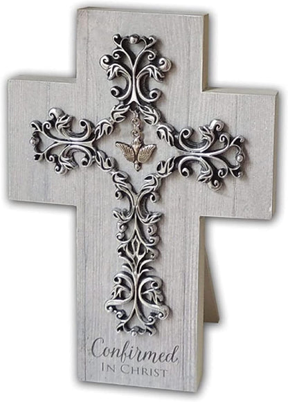 Confirmed In Christ Cross (Ash-grey wood tone)