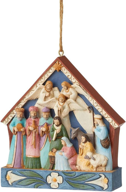 Nativity Stable Hanging Ornament