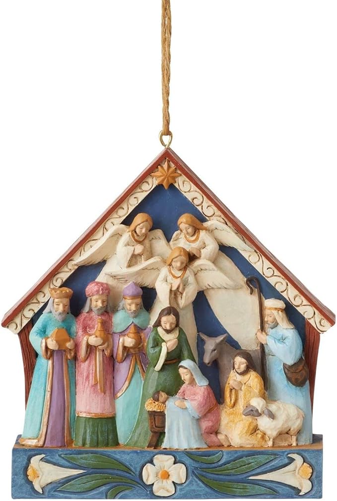 Nativity Stable Hanging Ornament