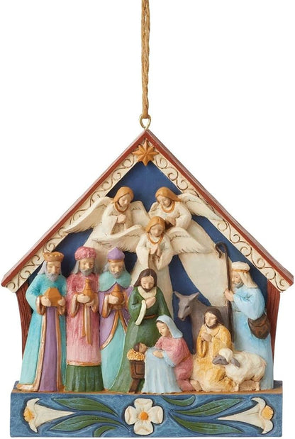 Nativity Stable Hanging Ornament