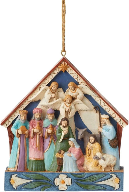 Nativity Stable Hanging Ornament