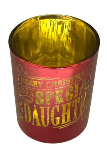 Metallic Candle Pots Special Daughter