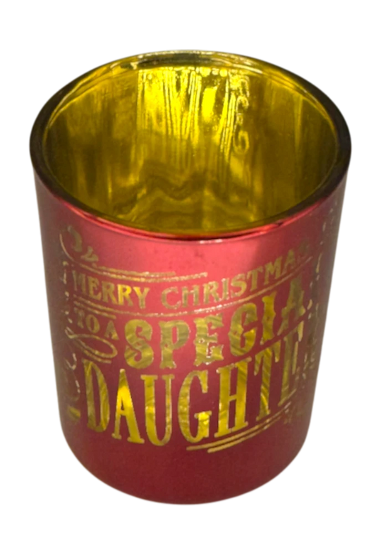 Metallic Candle Pots Special Daughter