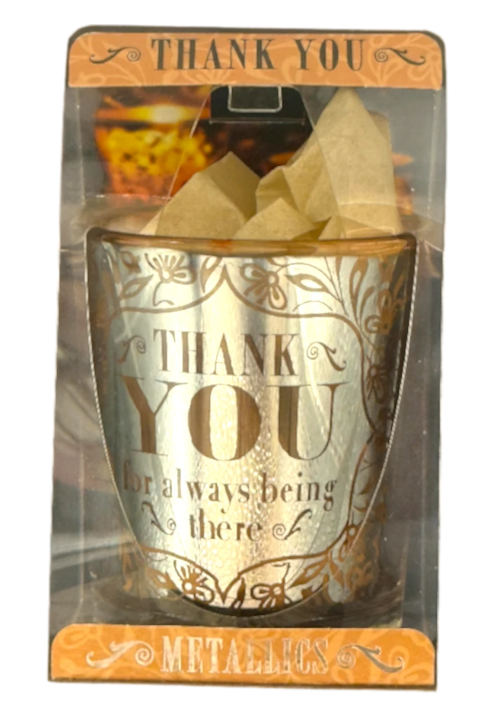 Metallic Candle Pots Thank You