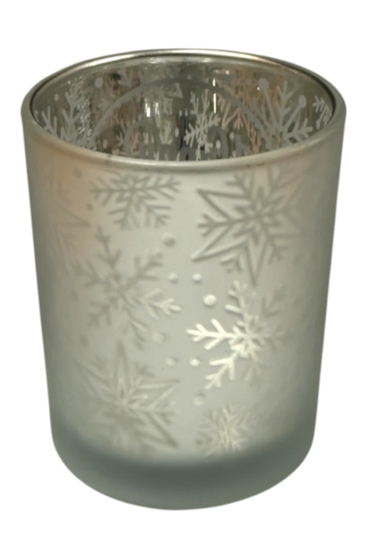 Metallic Candle Pots Happy Holidays