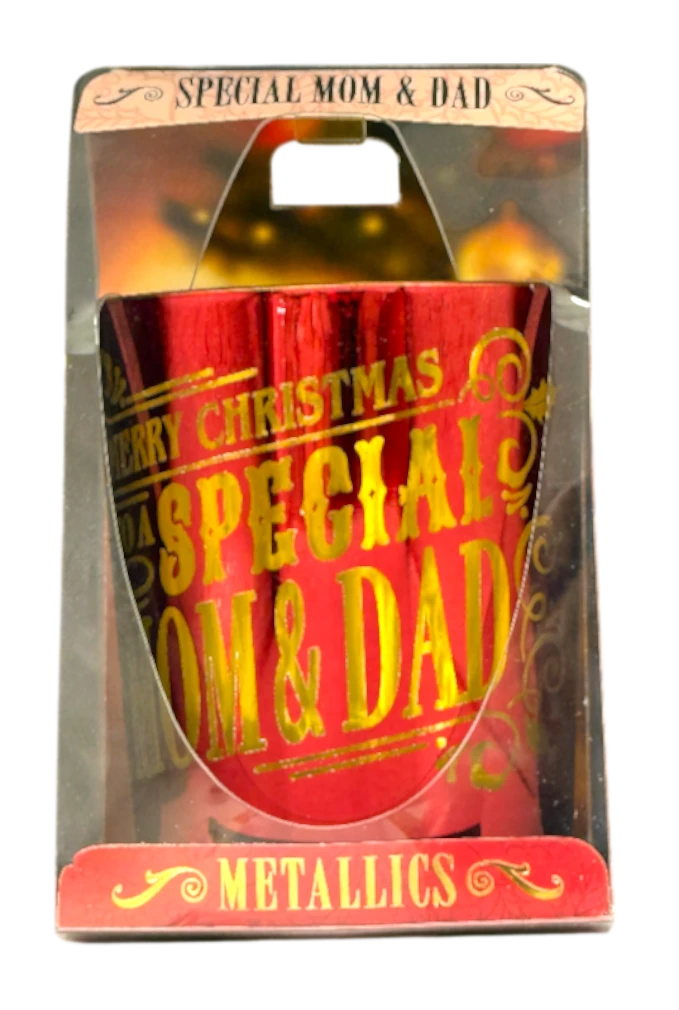 Metallic Candle Pots Special Mom & Dad
