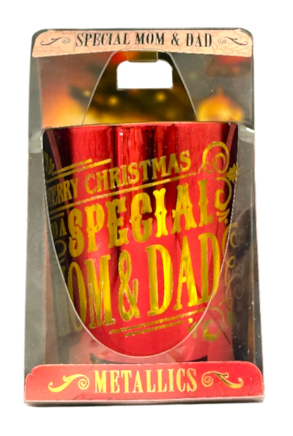 Metallic Candle Pots Special Mom & Dad