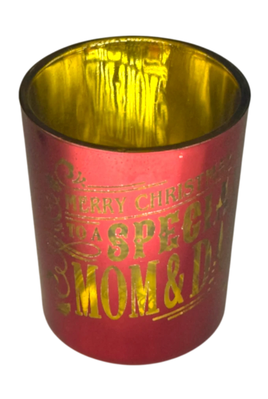 Metallic Candle Pots Special Mom & Dad