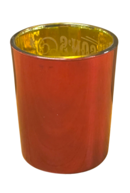 Metallic Candle Pots Season's Greeting
