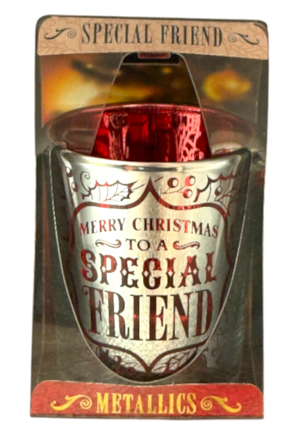 Metallic Candle Pots Special Friend