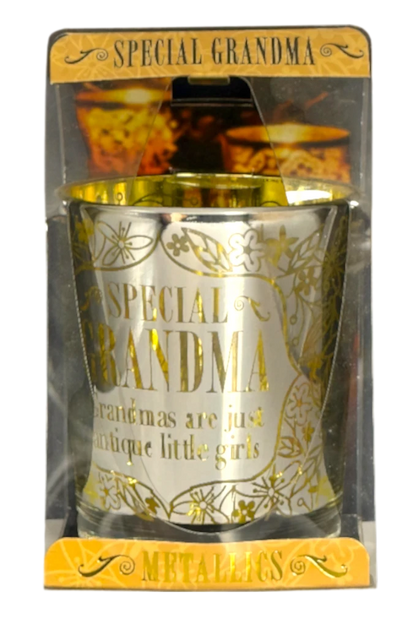 Metallic Candle Pots Special Grandma
