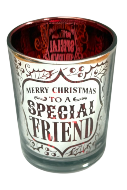 Metallic Candle Pots Special Friend