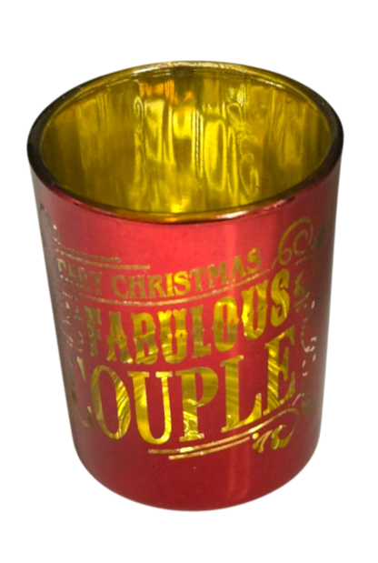 Metallic Candle Pots Fabulous Couple
