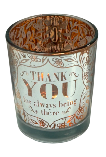 Metallic Candle Pots Thank You