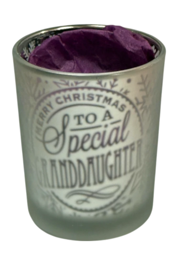 Metallic Candle Pots Special Granddaughter