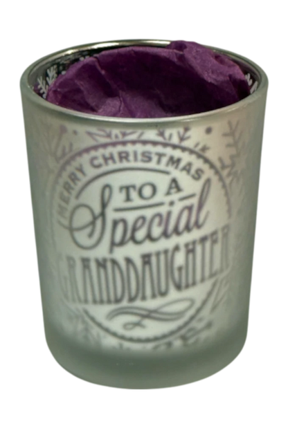 Metallic Candle Pots Special Granddaughter