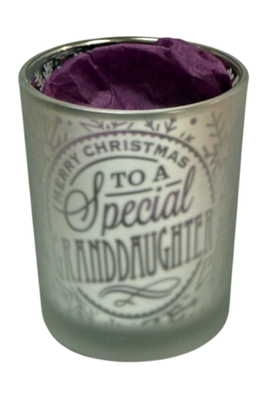 Metallic Candle Pots Special Granddaughter