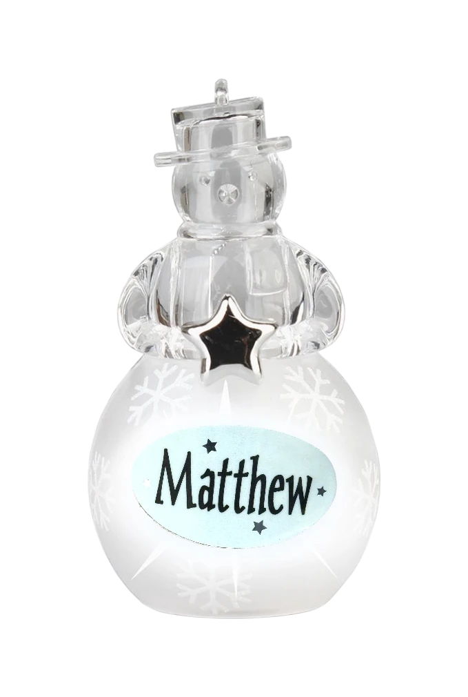 Christmas Snowman Ornament Matthew