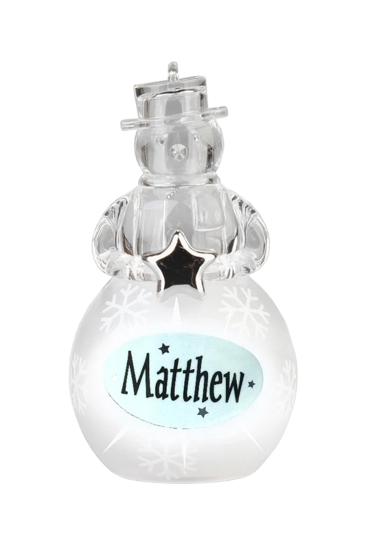 Christmas Snowman Ornament Matthew